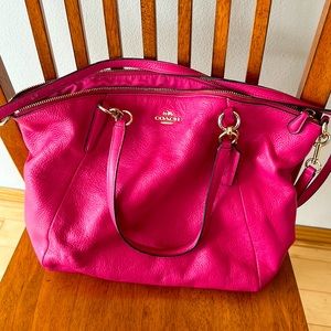 Coach/ pink leather/ gently used